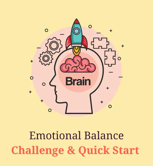 Brain & rocket ship for Emotional Balance Quick Start