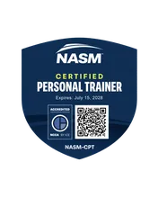 Circular certification badge icon.