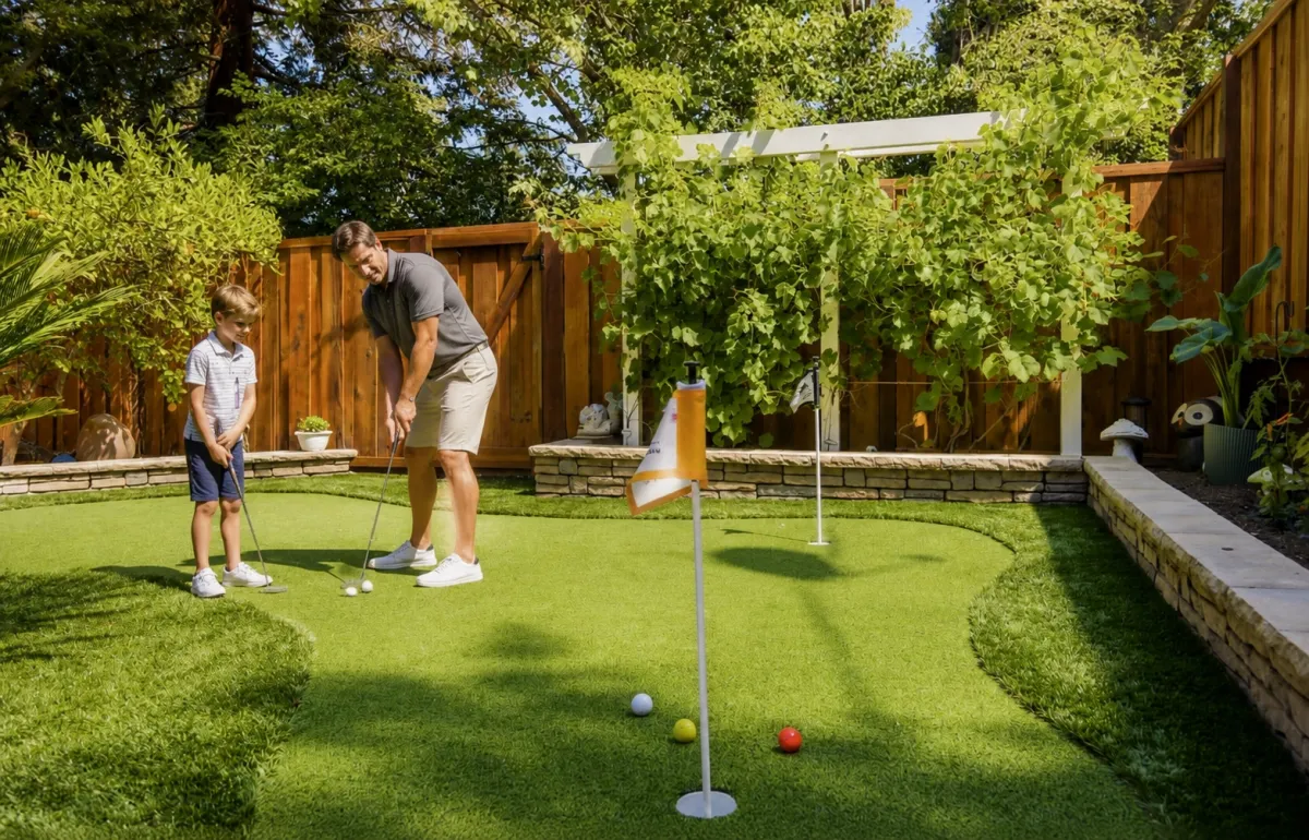 backyard putting green for fun and play