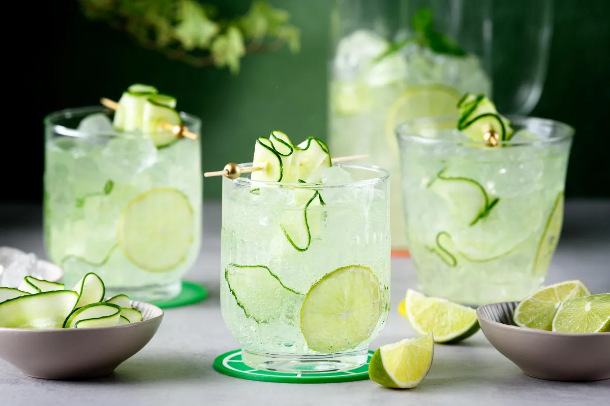 Cucumber Sparkles mocktail, perfect for corporate and private parties