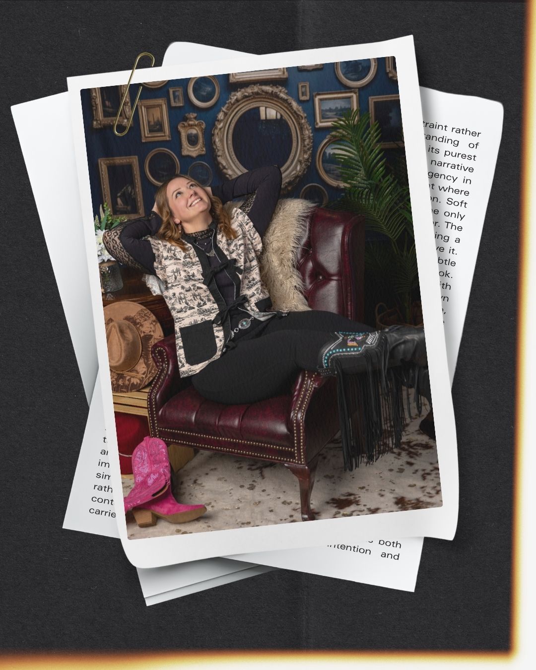 Woman looking confident in a luxury setting