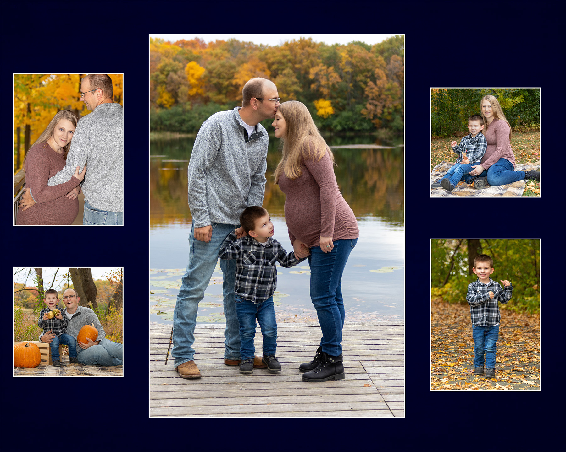 Family sharing a heartfelt moment during a professional outdoor portrait session by Jamie Joos Photography in Waconia, Minnesota.