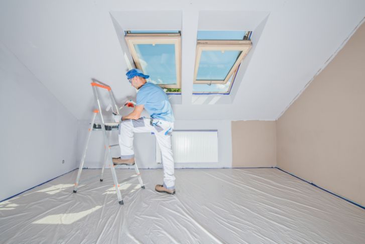 a room being painted