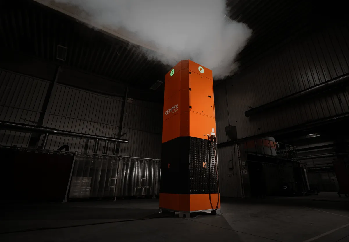 KEMPER AIr Dome with air going into it, being filtered