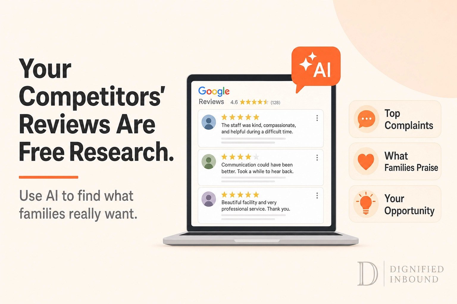 How to Use AI to Analyze Competitor Reviews (Funeral Home Edition)