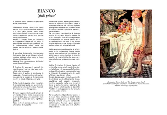 A printed research about the usage and meaning of color in illustrated fairy tales between the 19th and 20th centuries
