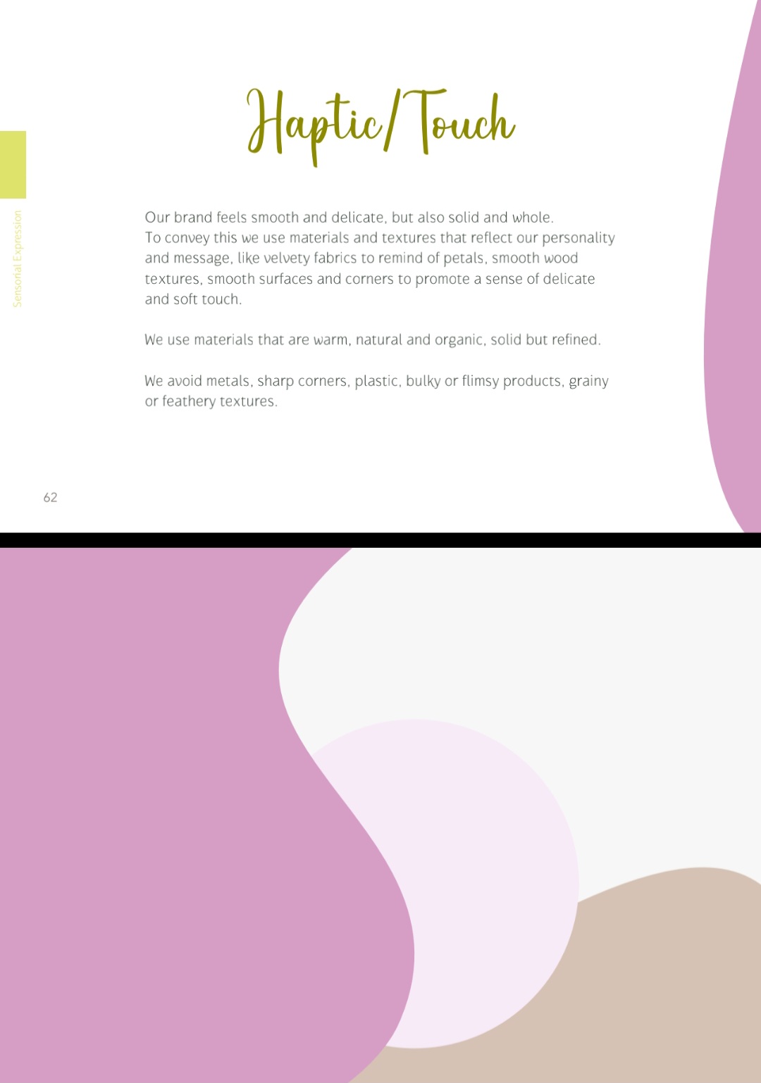 Brand color strategy and sensorial practical application for a wellness studio