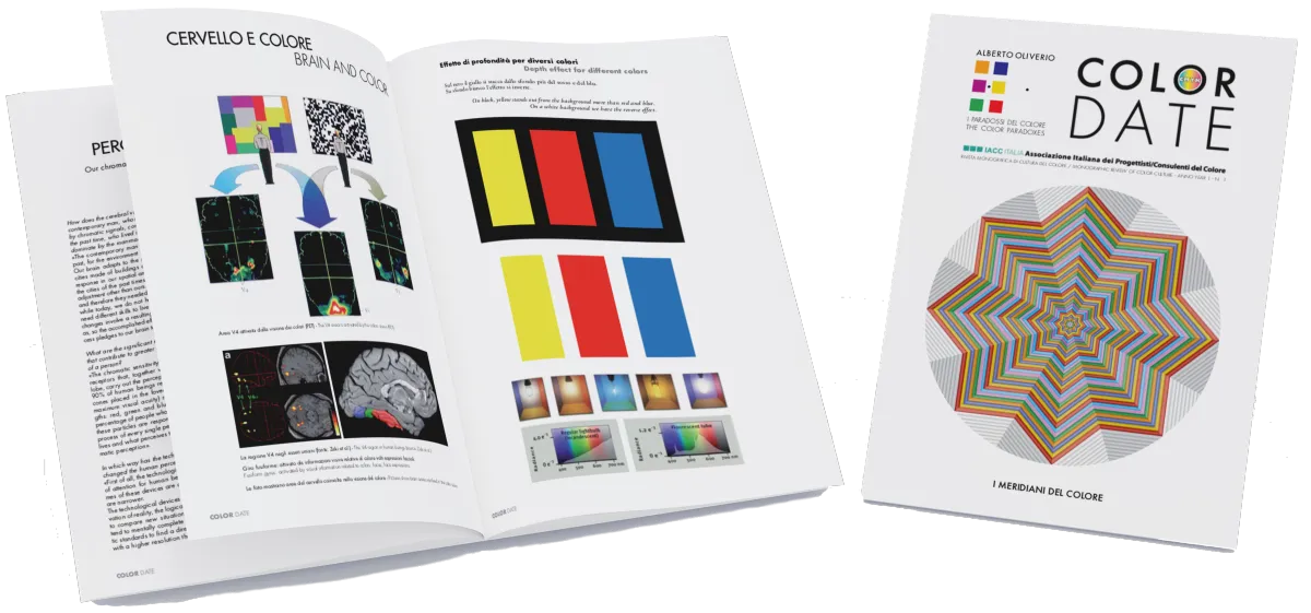The publication Color Date from IACC Italy, a curated magazine about color science and design