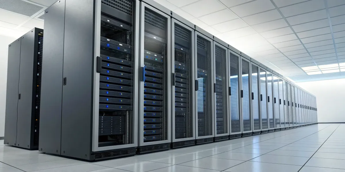 Servers in a data center providing fast cloud hosting for WordPress sites.