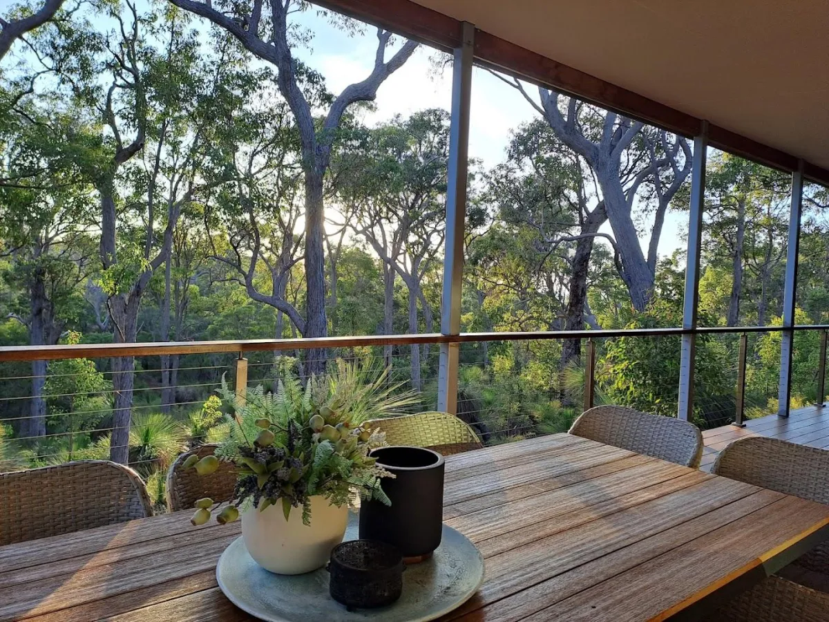 Balcony for practising somatic yoga on retreat