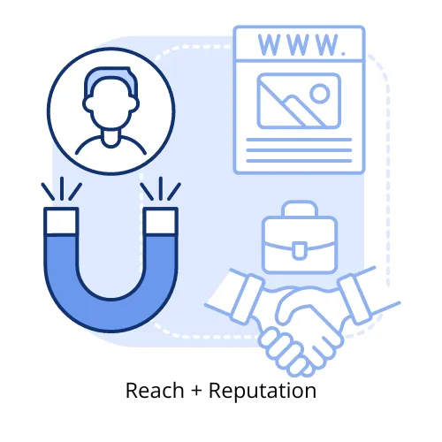 Attract leads with reach plus reputation