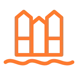 Dock piling repair and replacement icon