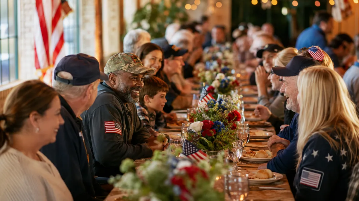 Group of men preparing food outdoors