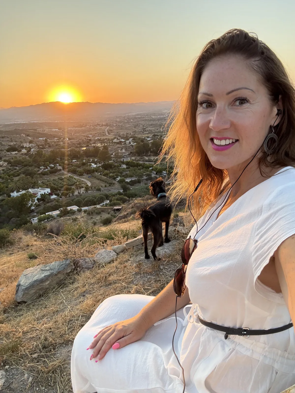 Naomi Morgan at sunset in Spain