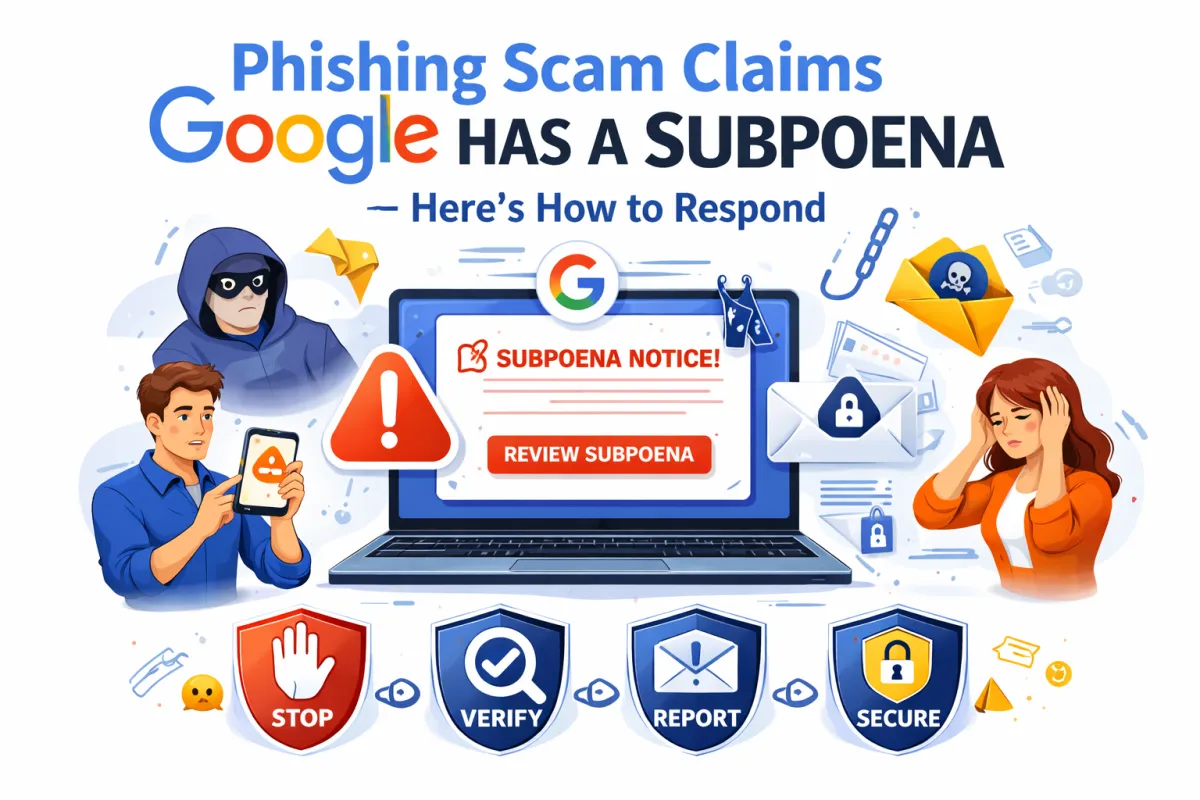 Phishing Claiming a Google Subpoena