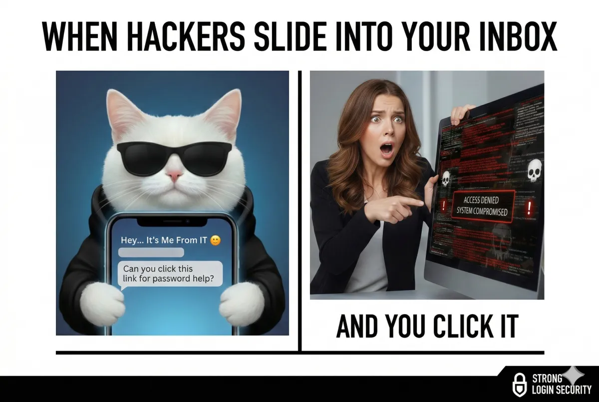When Hackers Slide Into Your Inbox: The Meme That Explains Phishing Perfectly