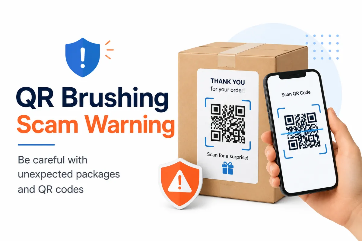 QR Brushing Scam Warning