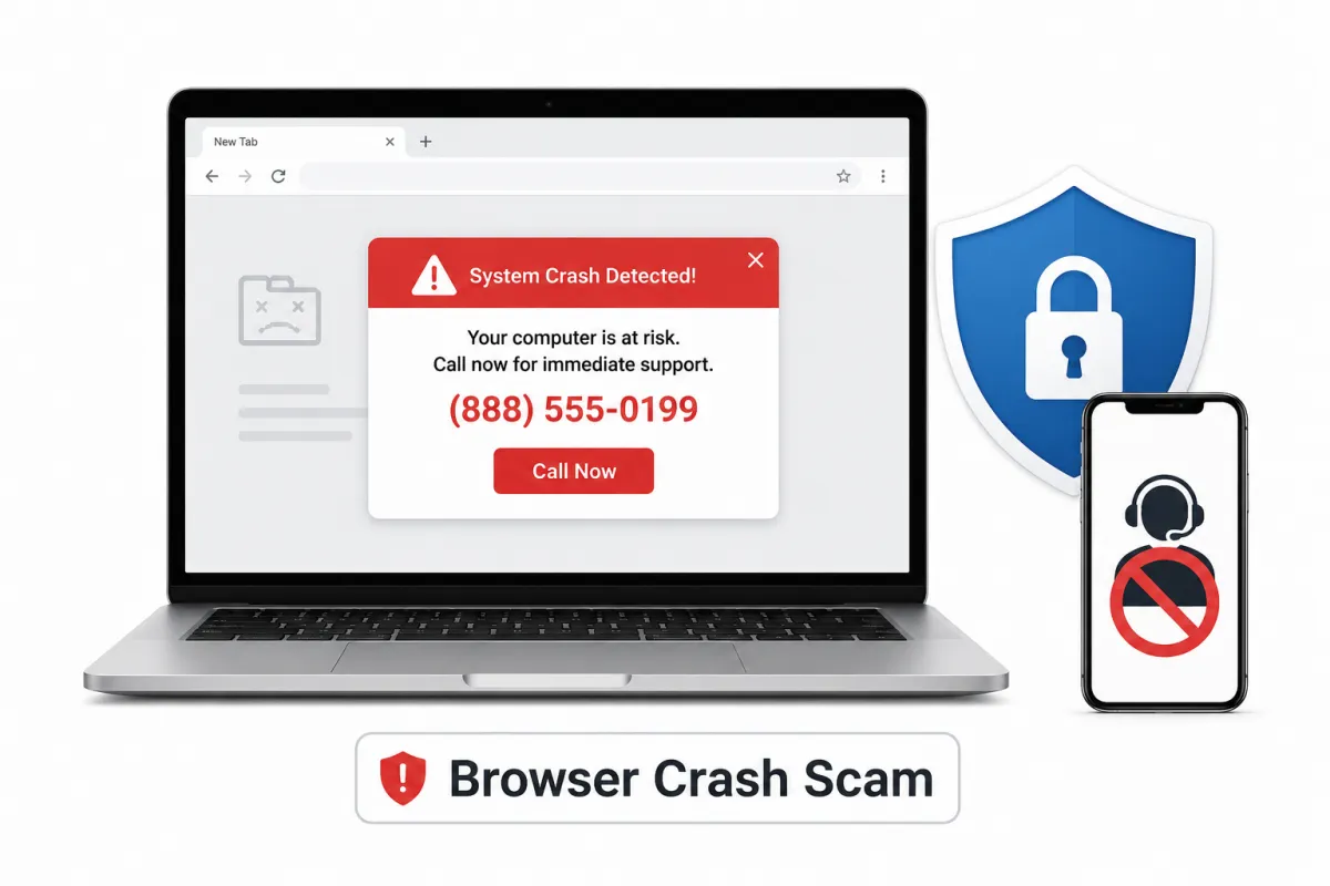 Browser Crash Tech Support Scam: What to Do