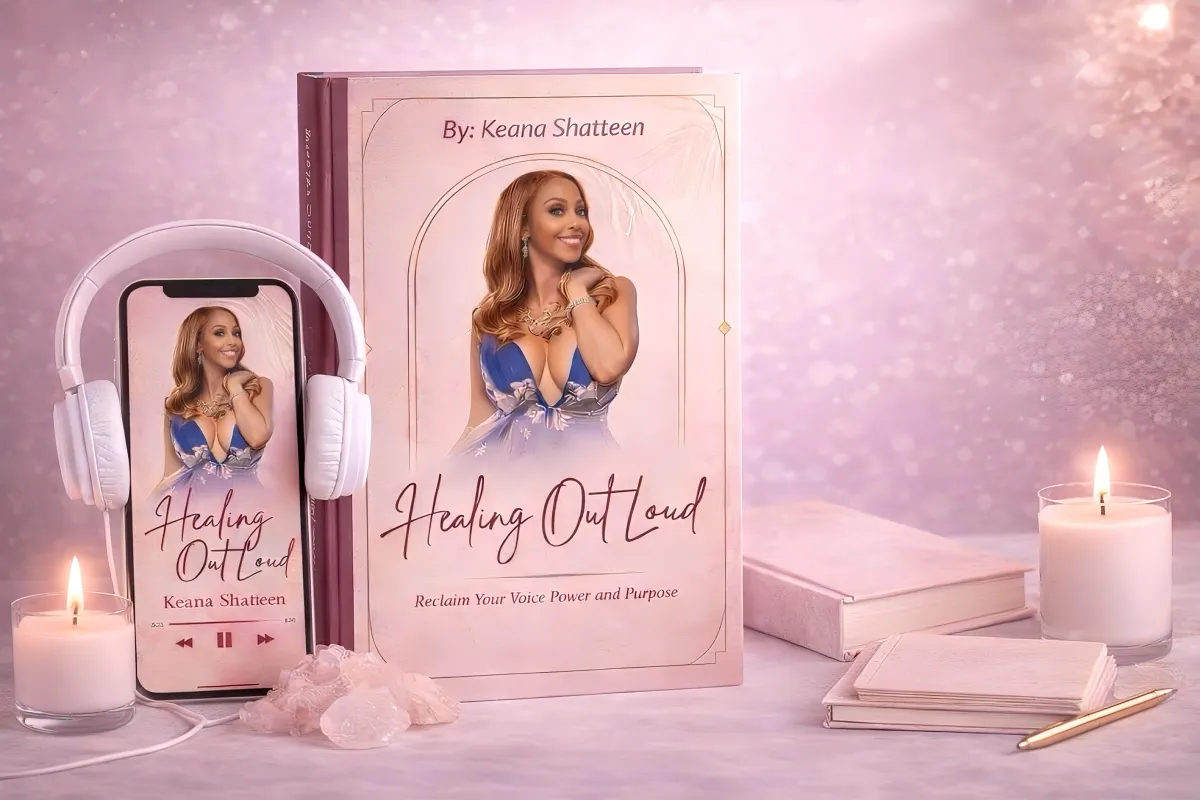 Healing Out Loud book and audiobook bundle cover mockup