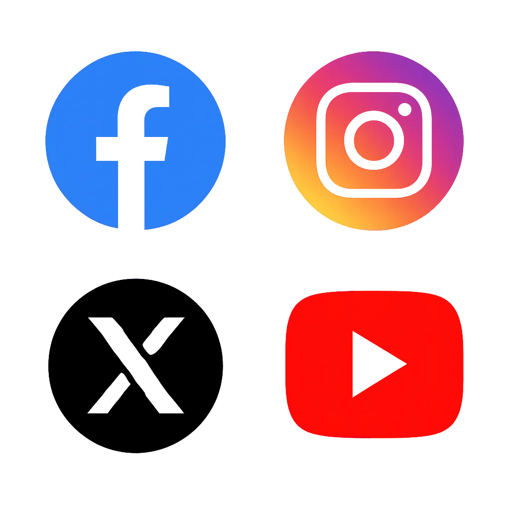 Icon showing mobile phone and social media icons