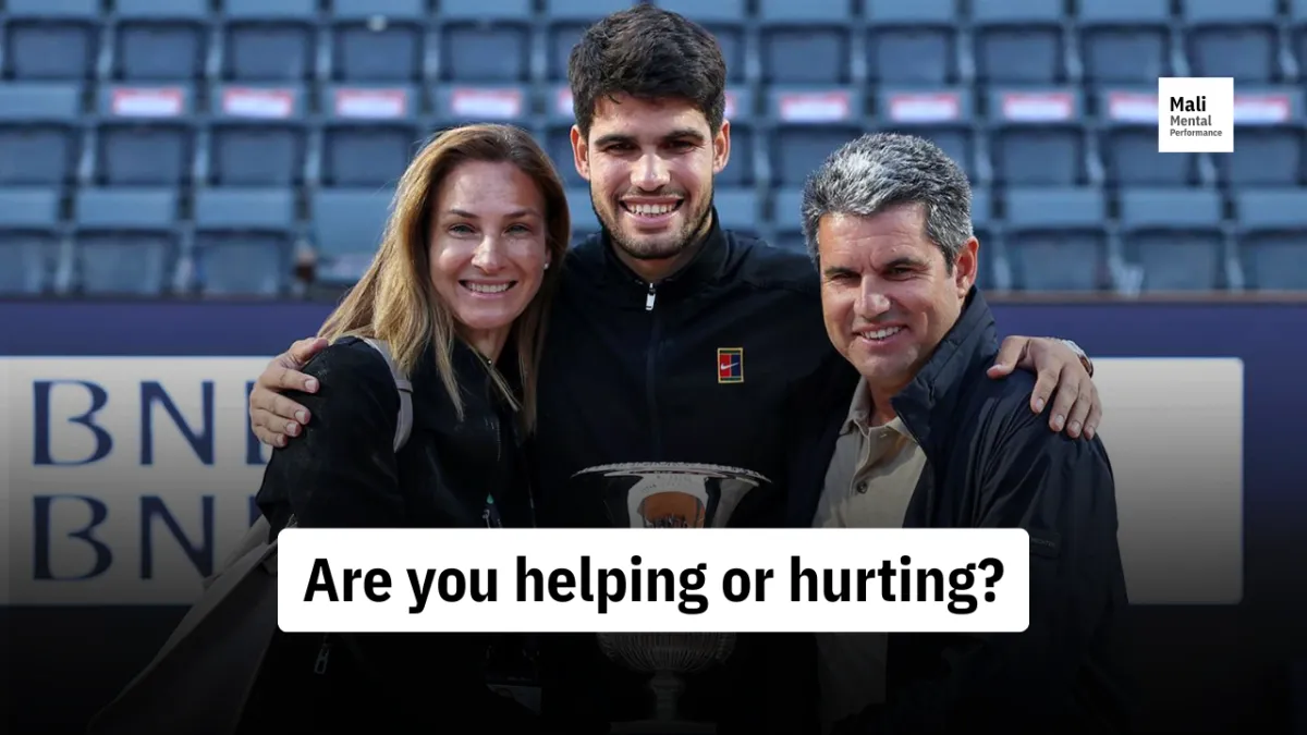 Are you responsible for your child's struggles on the tennis court?