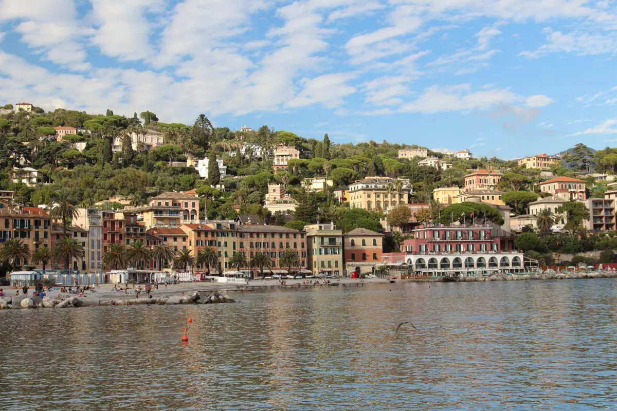 coastal scenery in Italy on the Mediterranean Sea