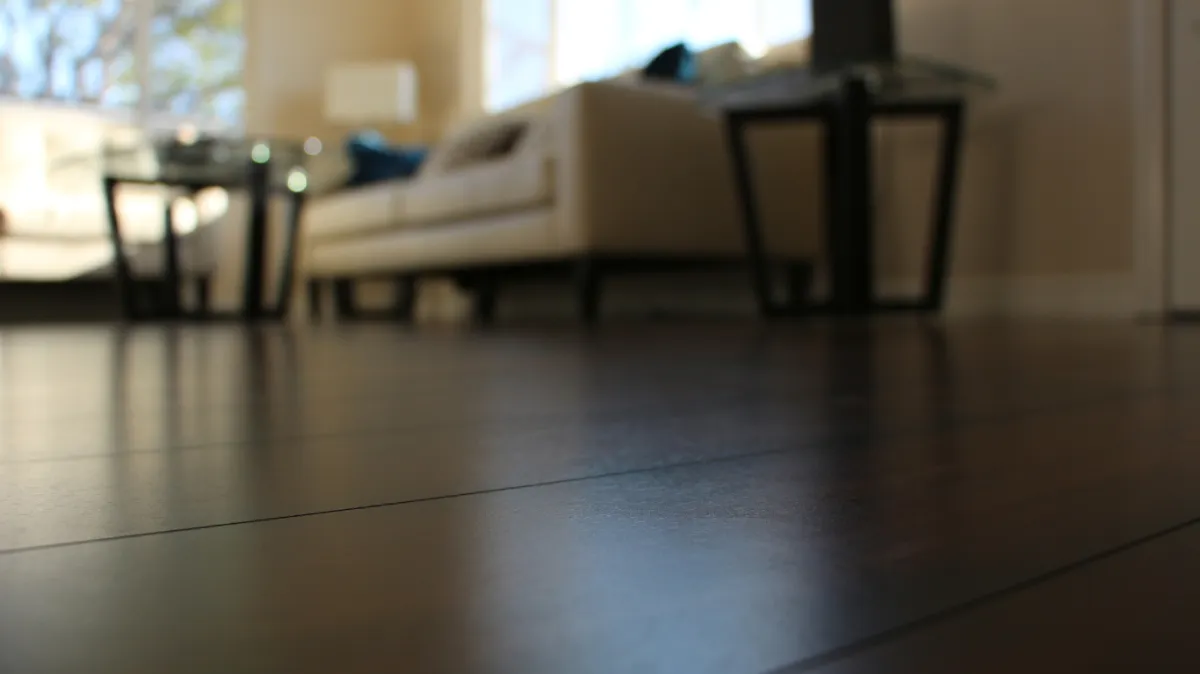Laminate flooring in living room