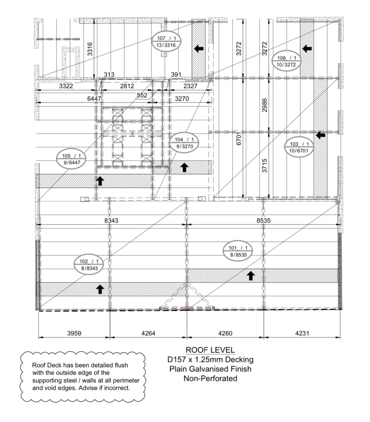 TATA Roof Deck Layout example