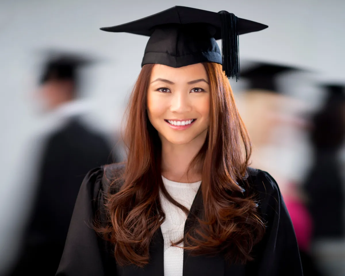 Young woman graduating