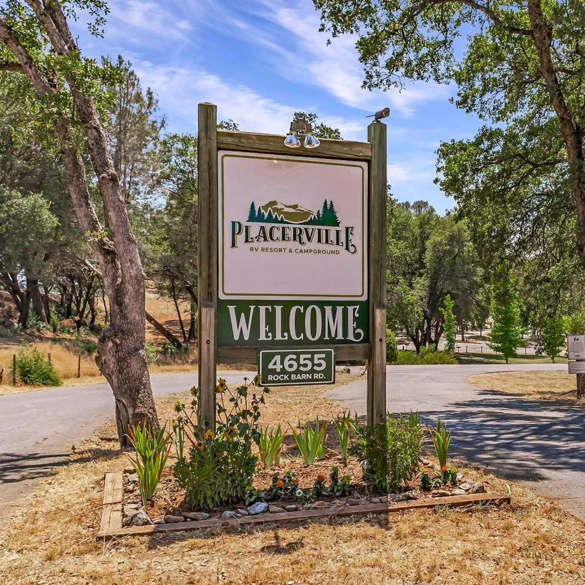 Premium bathhouse and lounge chairs at Possum Kingdom RV Resort