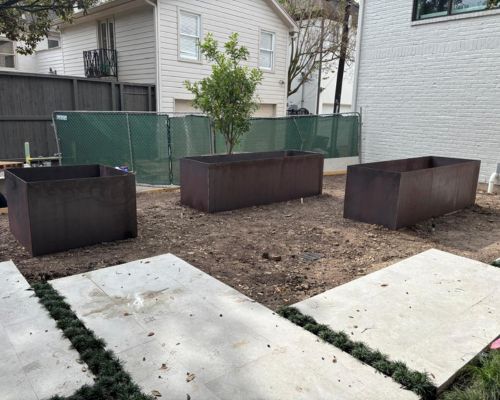 Steel Planter Boxes & Fire Pits Houston
