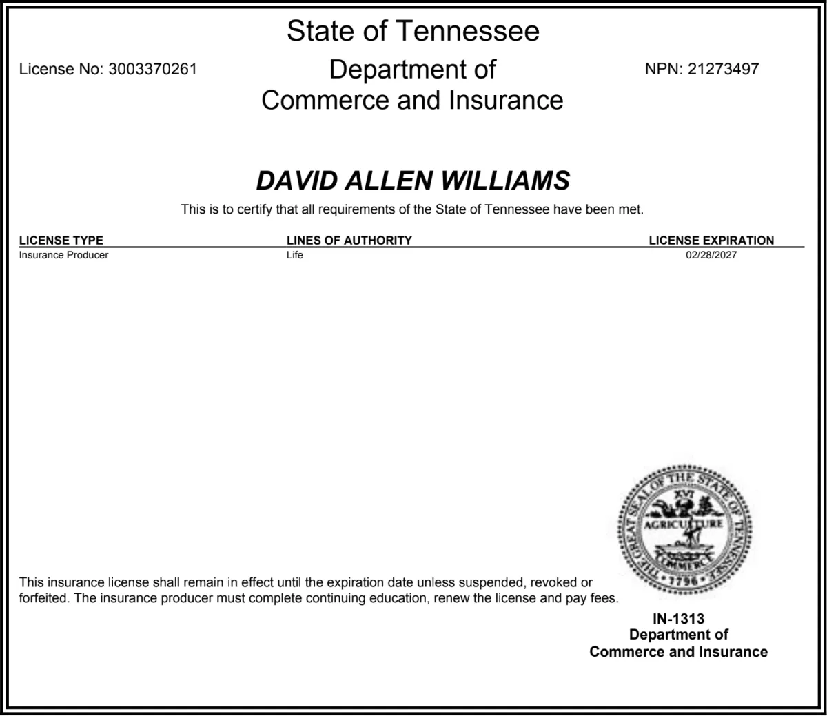 state license