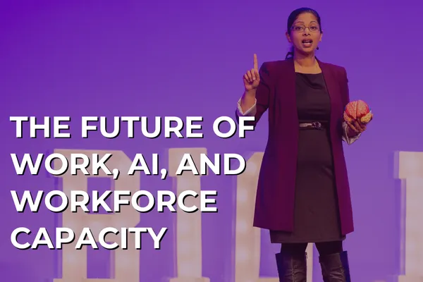 Keynote topic by Dr. Anna Thomas on the future of work, ethical AI, and workforce capacity, helping HR leaders improve engagement, retention, and sustainable performance.