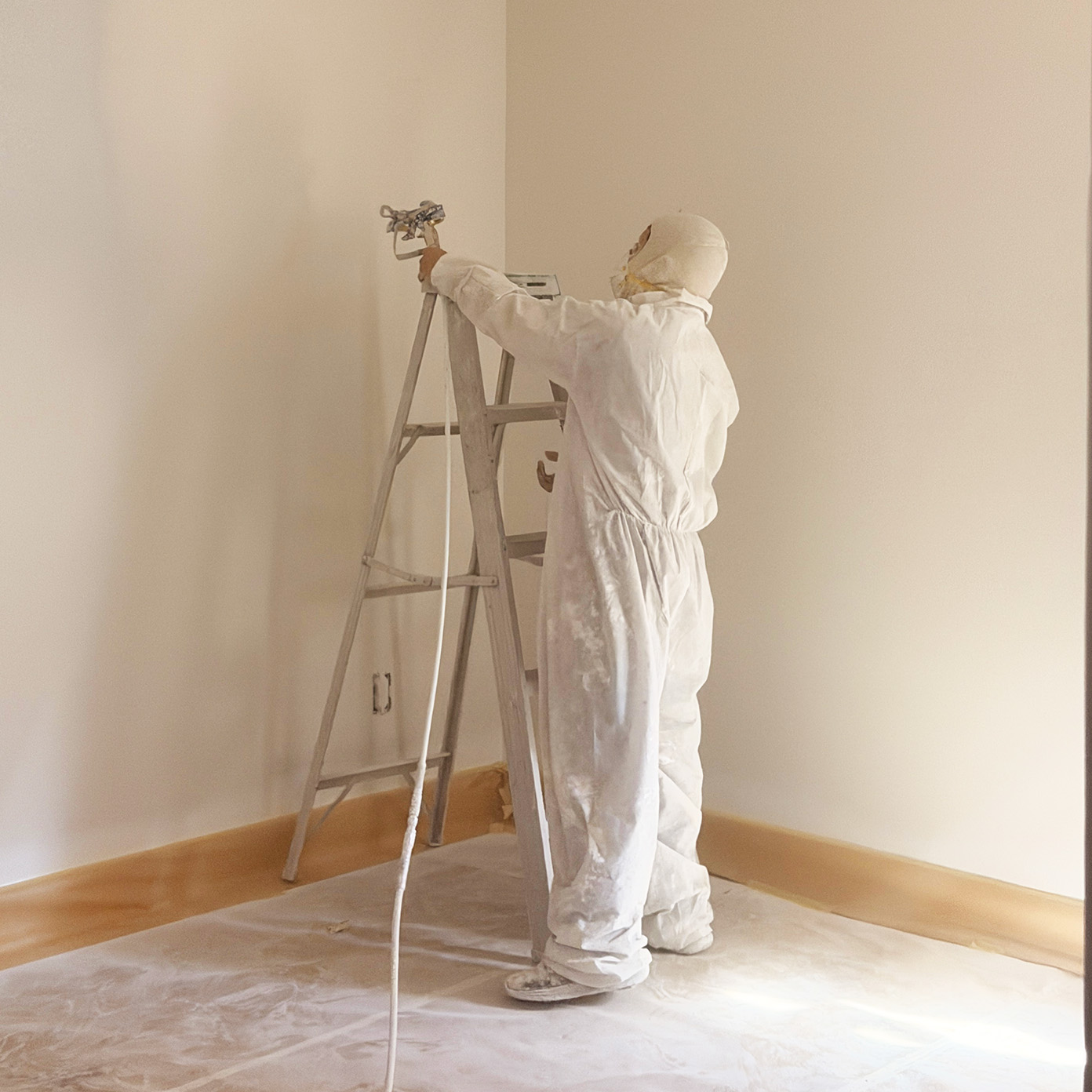 AK Painting crew working on a home in Burleson TX