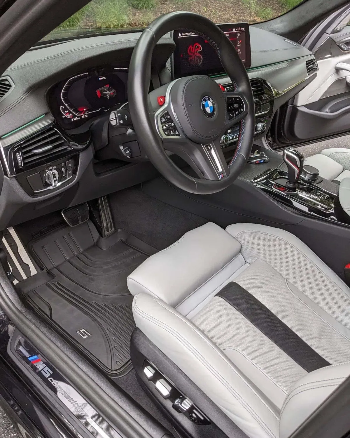 BMW M5 interior after being fully detailed.