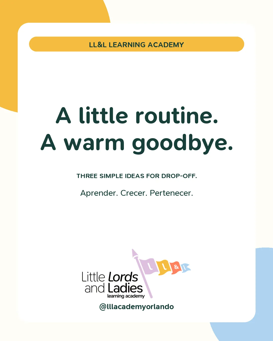 Starting Preschool at Two or Three: A Gentle Goodbye Routine for Drop Off