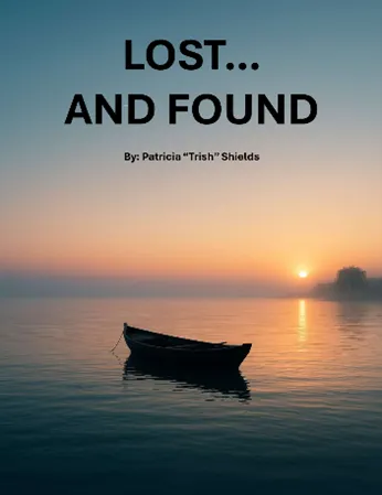 Cover of Lost… And Found by Patricia “Trish” Shields showing a small boat on calm water at sunrise
