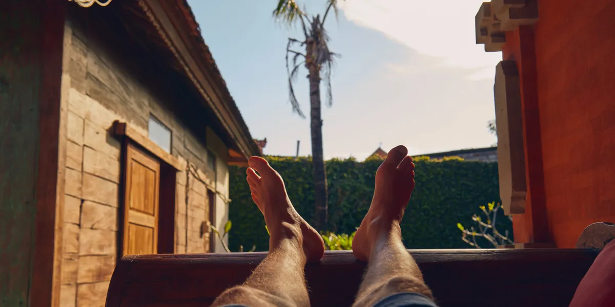 Morning light over a quiet backyard, a simple place to spend time outdoors while healing