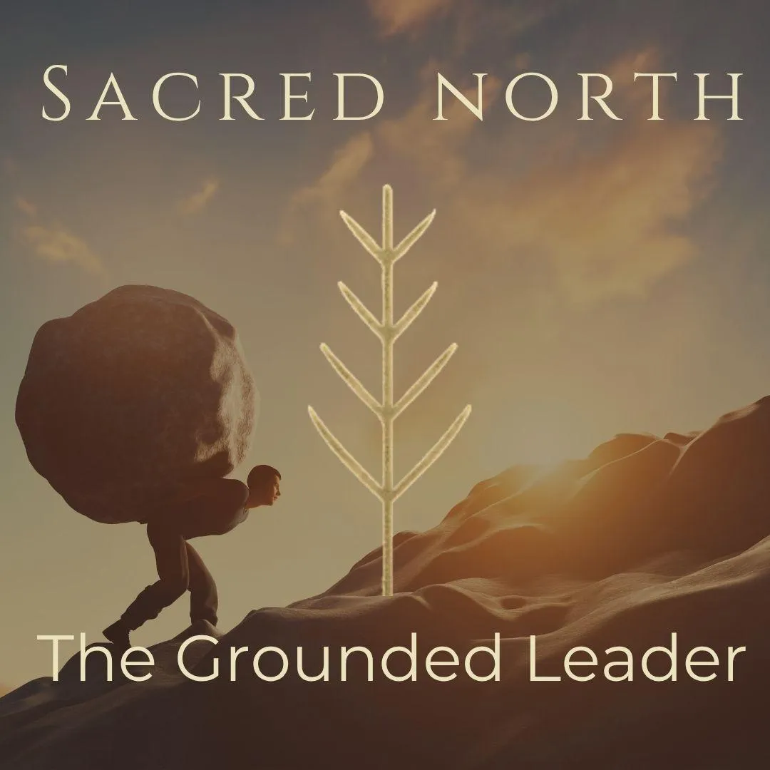 Sacred North archetype symbol featuring a tree representing the grounded leader associated with stability, clarity, and embodied leadership
