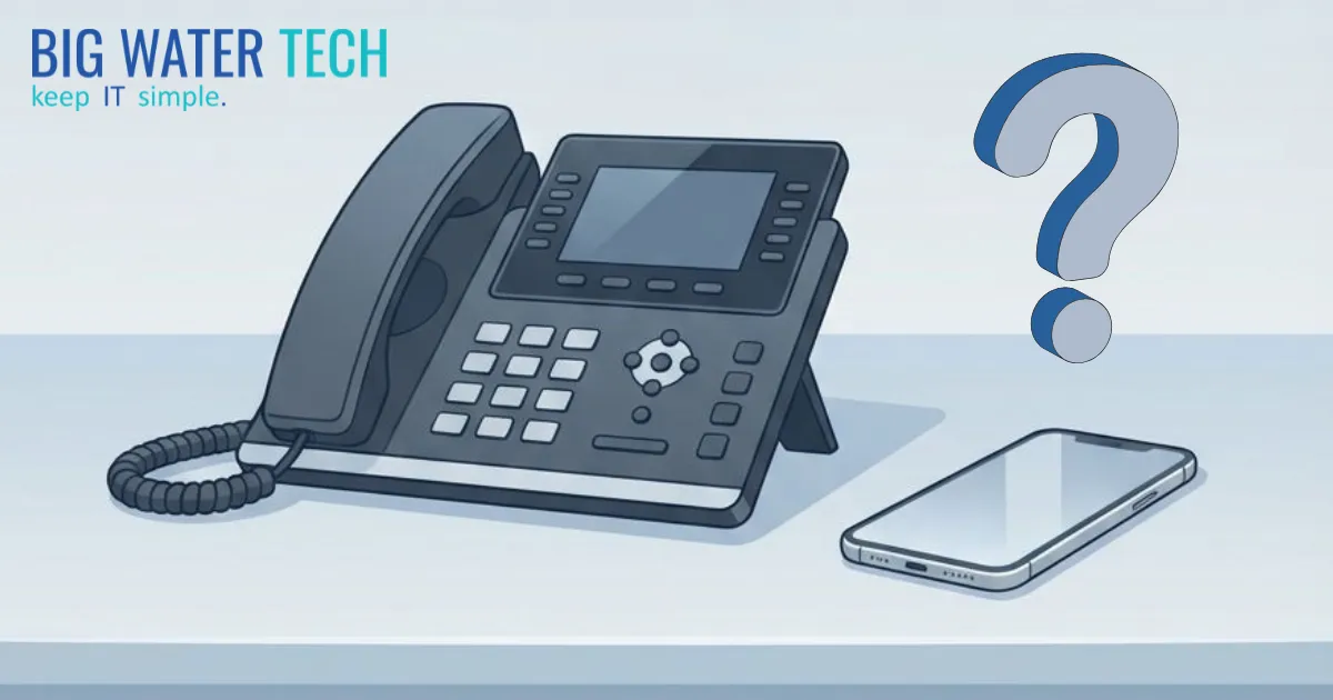Phone with a cell phone question mark