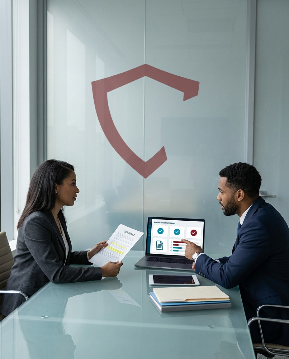 Small-business owners collaborating over a laptop in a modern co-working space
