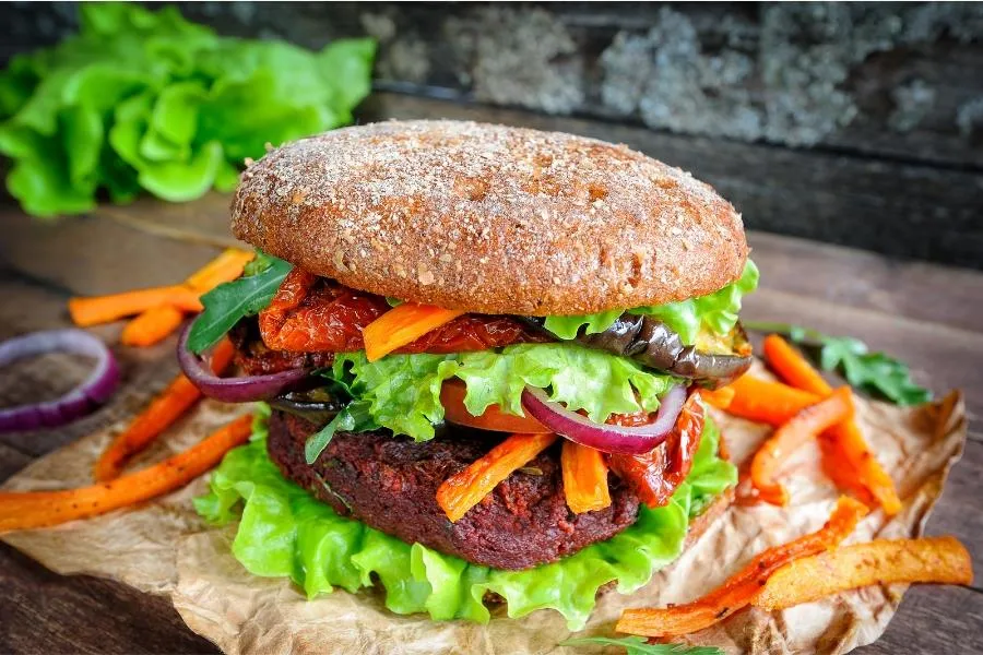 healthy vegan plant based burger