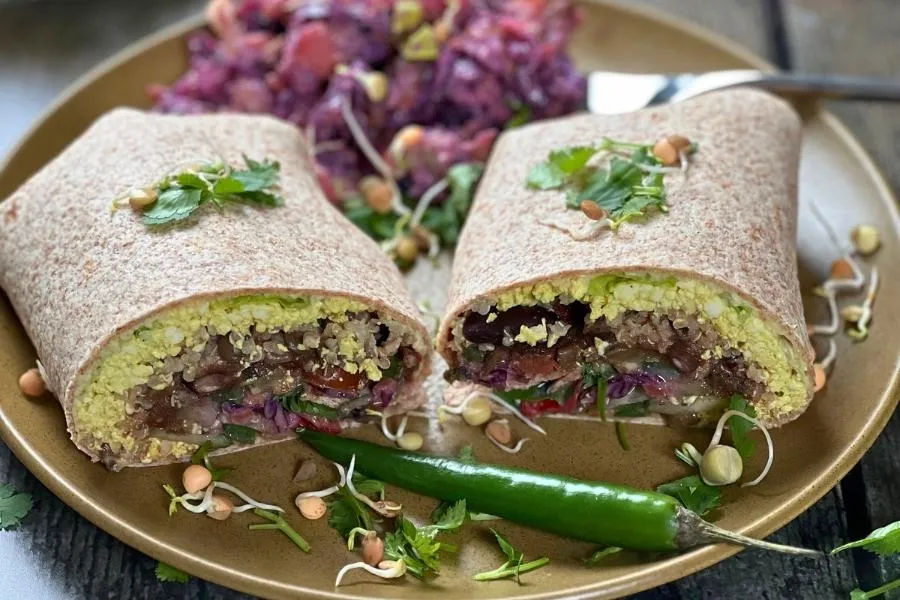 Delicious plant-based breakfast burritos