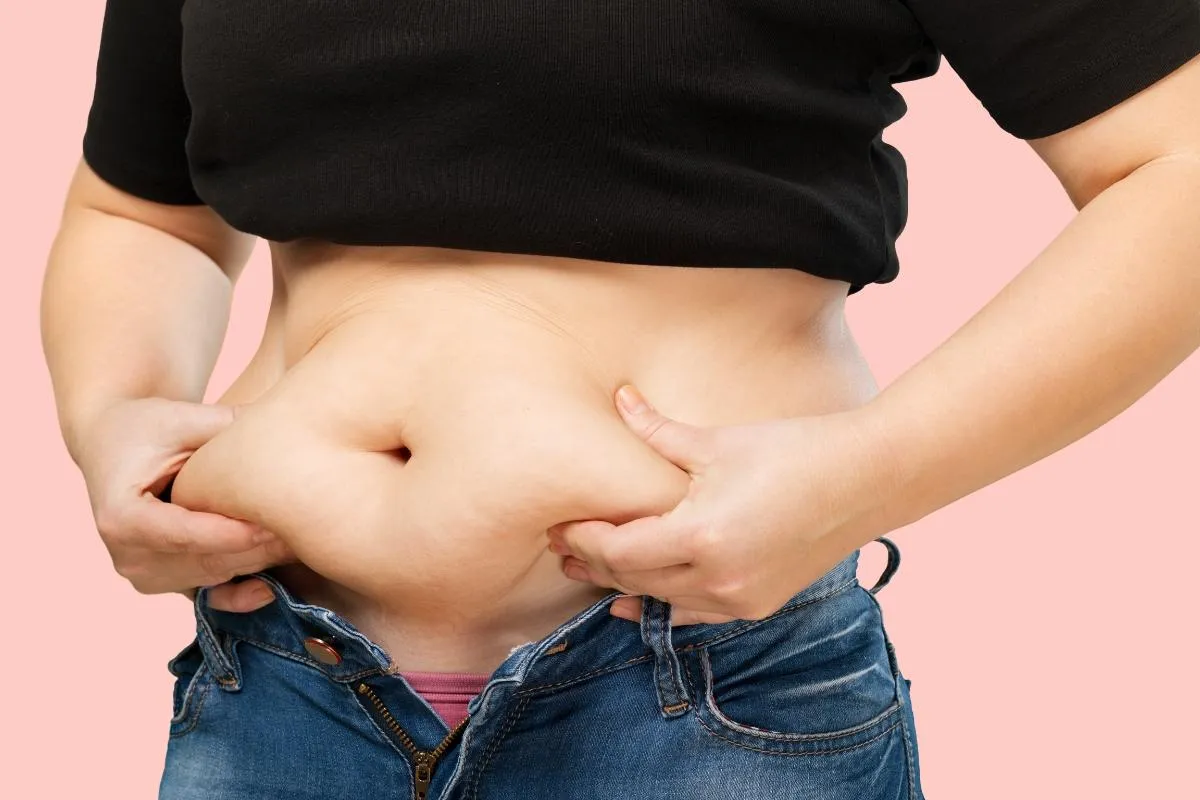 woman with belly fat