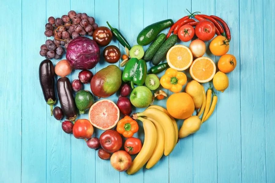 colourful fruit and vegetables
