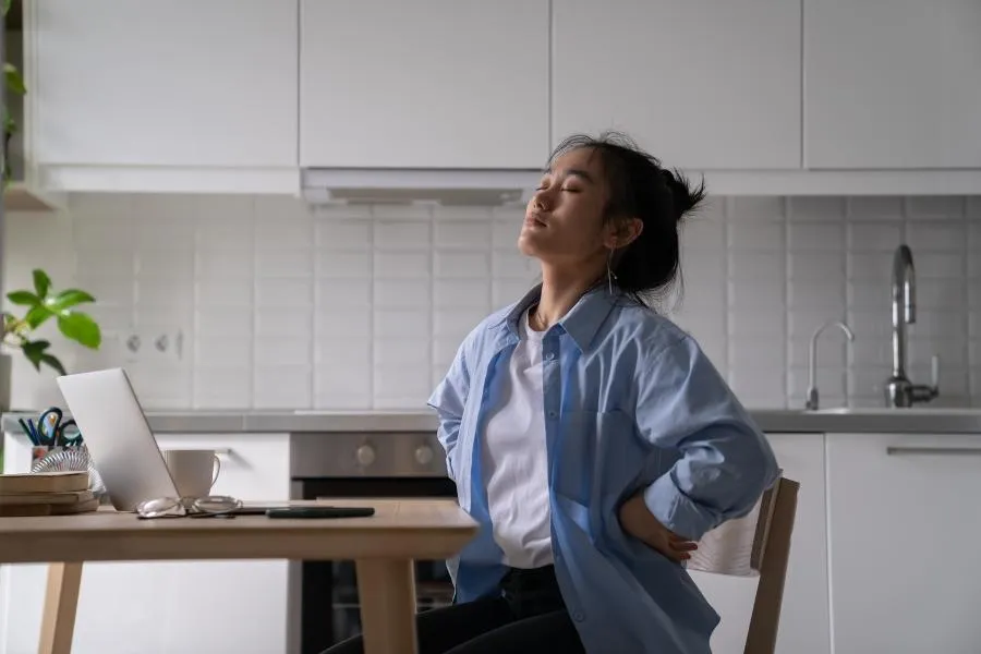 woman with back pain