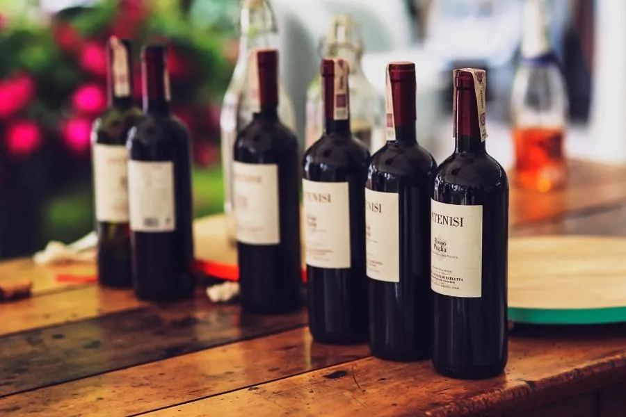 bottles of red wine