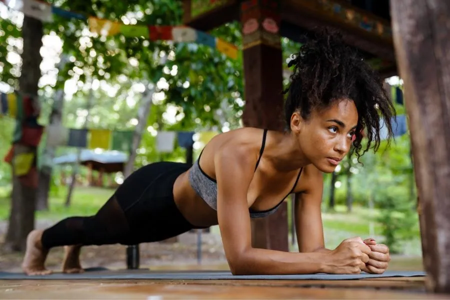 Woman doing the plank