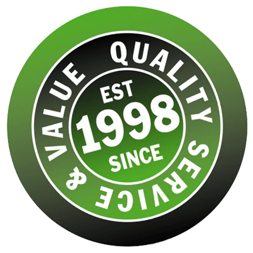 EarthCare Gardens quality service badge established in 1998