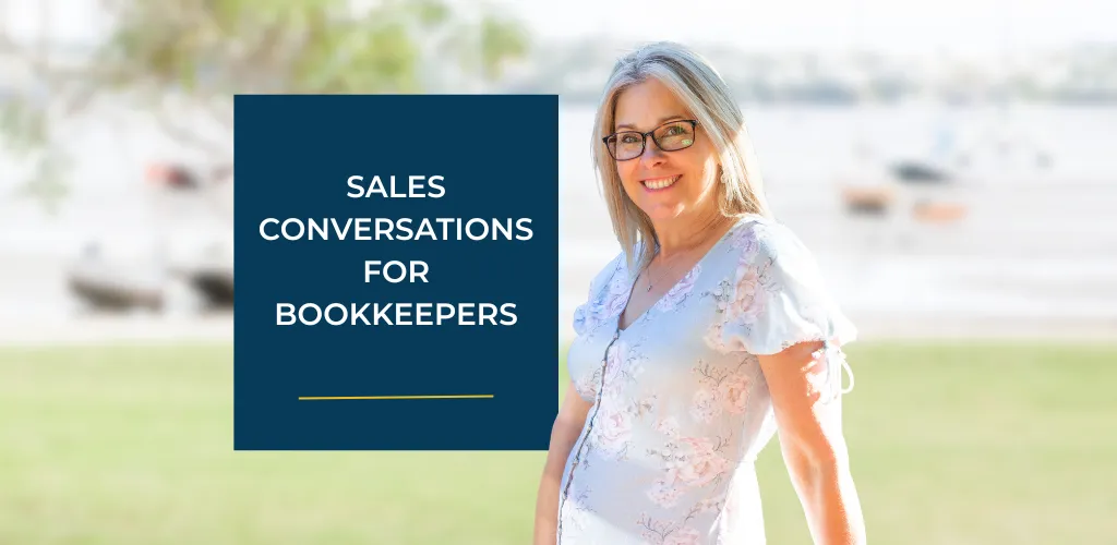Confident bookkeeper smiling during a client sales conversation by the water